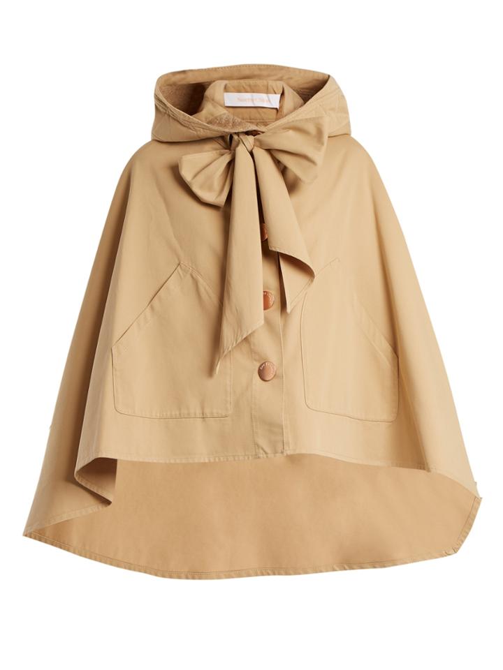 See By Chloé Tie-front Hooded Cape