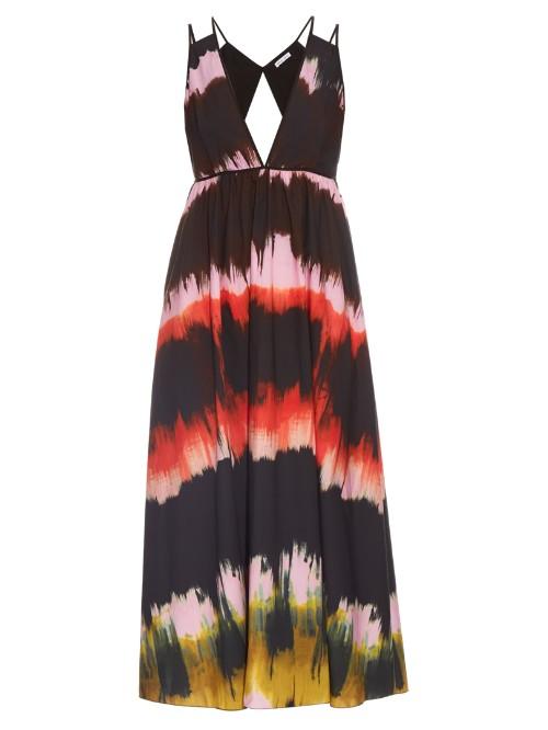 Tomas Maier Paint-stripe Cotton-poplin Dress