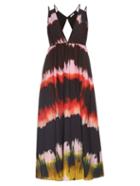 Tomas Maier Paint-stripe Cotton-poplin Dress