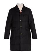 Matchesfashion.com Thom Browne - Chesterfield Down Filled Wool Coat - Mens - Navy