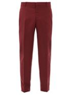 Matchesfashion.com Alexander Mcqueen - Slim-leg Wool-blend Trousers - Mens - Burgundy