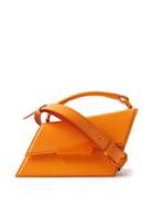 Acne Studios - Agost Asymmetric Leather Shoulder Bag - Womens - Orange