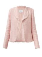 Matchesfashion.com Giambattista Valli - Embellished Cotton-blend Boucl Suit Jacket - Womens - Light Pink