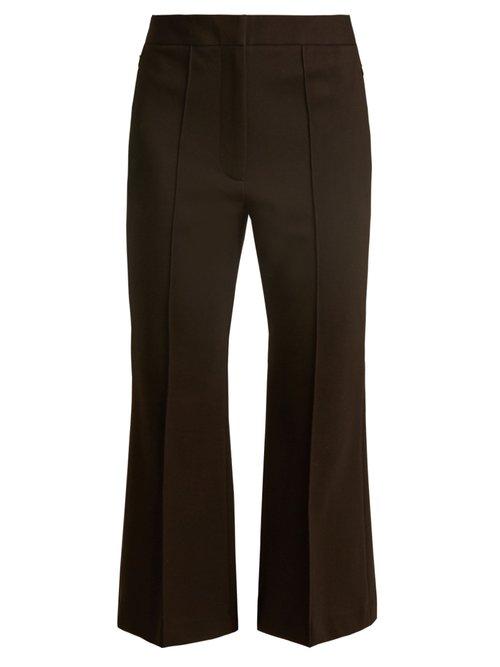 Matchesfashion.com Tibi - Jane Slim Leg Cropped Trousers - Womens - Black