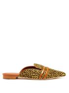 Matchesfashion.com Malone Souliers By Roy Luwolt - Hermione Calf Hair Backless Loafers - Womens - Leopard