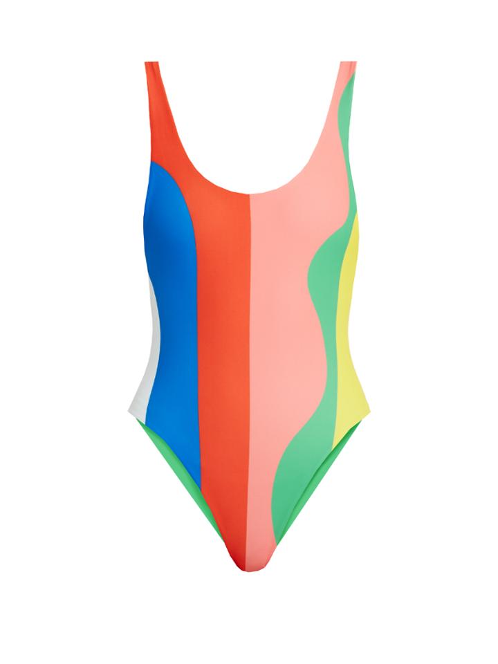 Mara Hoffman Beach Ball-print High-cut Swimsuit