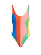 Mara Hoffman Beach Ball-print High-cut Swimsuit