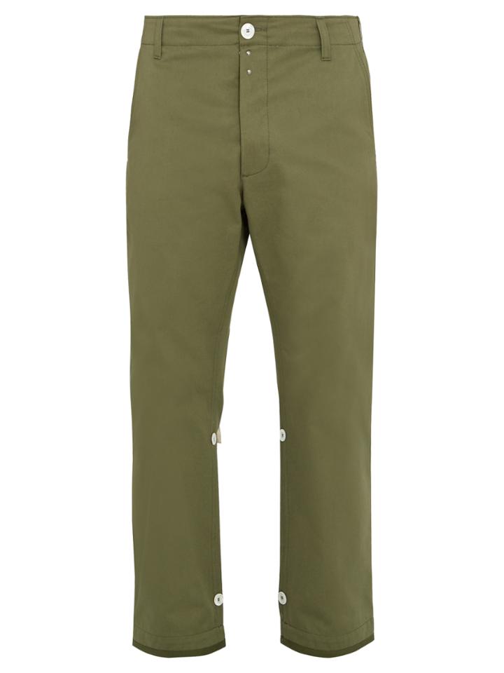 Gucci Straight-leg Cropped Cotton Trousers