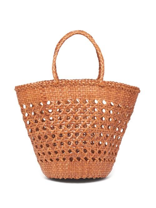 Matchesfashion.com Dragon Diffusion - Cannage Myra Woven Basket Bag - Womens - Tan