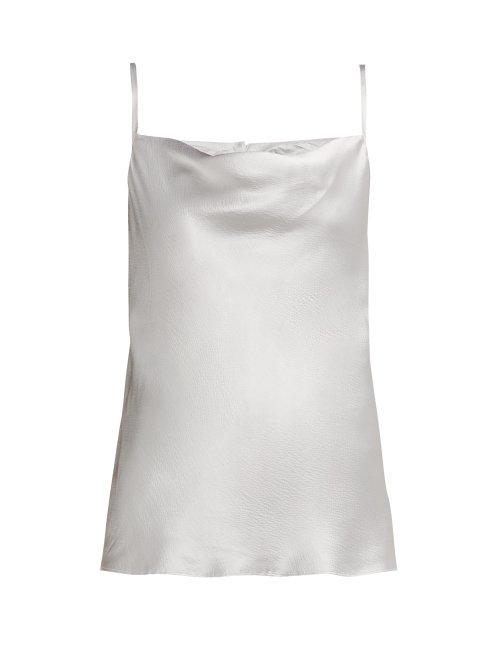 Matchesfashion.com Aje - Leila Silk Cloqu Cami Top - Womens - Silver