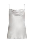 Matchesfashion.com Aje - Leila Silk Cloqu Cami Top - Womens - Silver