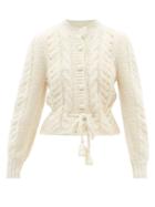 Loveshackfancy - Girard Lace-knitted Alpaca-blend Cardigan - Womens - Cream