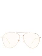 Linda Farrow Aviator Rose Gold-plated Sunglasses