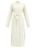 Matchesfashion.com Lemaire - Belted Cotton-poplin Shirt Dress - Womens - Cream