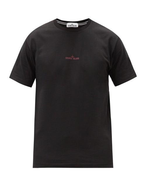 Matchesfashion.com Stone Island - Logo-print Cotton T-shirt - Mens - Black