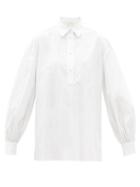 Ladies Beachwear La Doublej - Poet Cotton-poplin Shirt - Womens - White