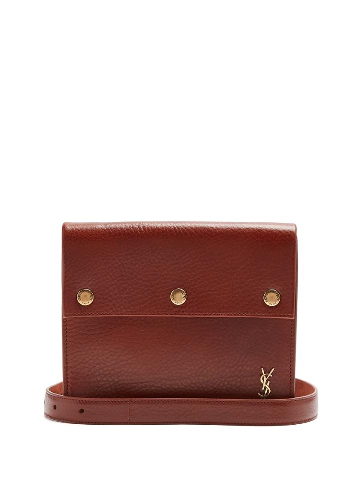 Saint Laurent Monogram-embellished Leather Belt Bag