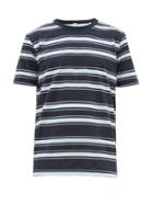 Matchesfashion.com Albam - Striped Cotton-jersey T-shirt - Mens - Blue Multi