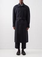 Raey - Organic Cotton Oversized Raglan Mac - Mens - Dark Navy