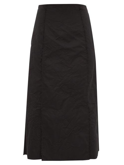 Matchesfashion.com Brock Collection - Pietraluna Crinkle Effect Technical Skirt - Womens - Black