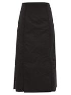 Matchesfashion.com Brock Collection - Pietraluna Crinkle Effect Technical Skirt - Womens - Black