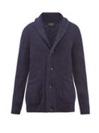 Brioni - Shawl-lapel Cashmere-blend Boucl Cardigan - Mens - Navy