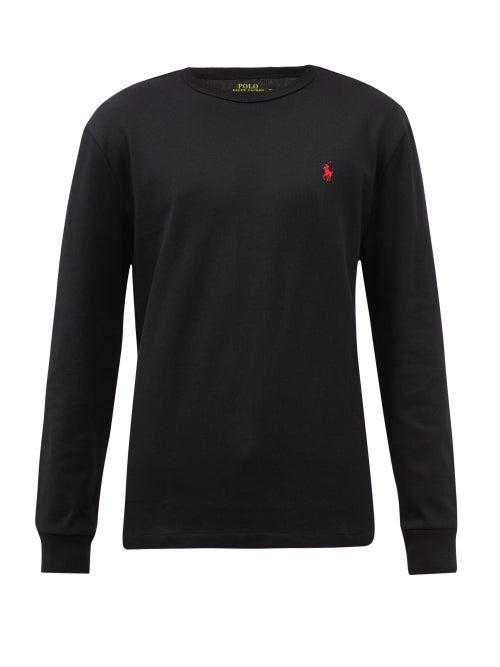 Polo Ralph Lauren - Logo-embroidered Cotton Long-sleeved T-shirt - Mens - Black