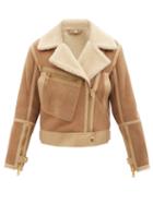 Burberry - Airfield Shearling Jacket - Womens - Beige