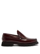 Matchesfashion.com Hereu - Roque Sport Chunky-sole Leather Loafers - Mens - Burgundy