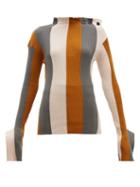 Matchesfashion.com Palmer//harding - Shift Striped Cotton And Cashmere Blend Sweater - Womens - Multi