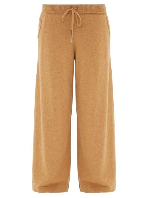 Matchesfashion.com Johnston's Of Elgin - Colette Wide-leg Cashmere Trousers - Womens - Camel