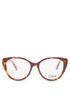 Chlo - Osco Cat-eye Tortoiseshell-acetate Glasses - Womens - Brown
