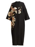 Matchesfashion.com Etro - Ursula Floral Print Silk Crepe Dress - Womens - Black Multi