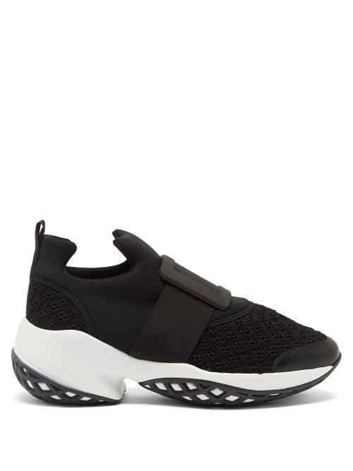 Roger Vivier - Viv Run Buckled Trainers - Womens - Black