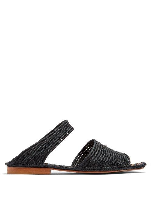 Matchesfashion.com Carrie Forbes - Ahmed Raffia Sandals - Womens - Black