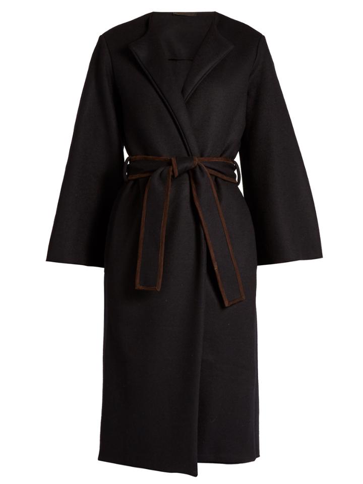 The Row Duna Collarless Wool-blend Coat
