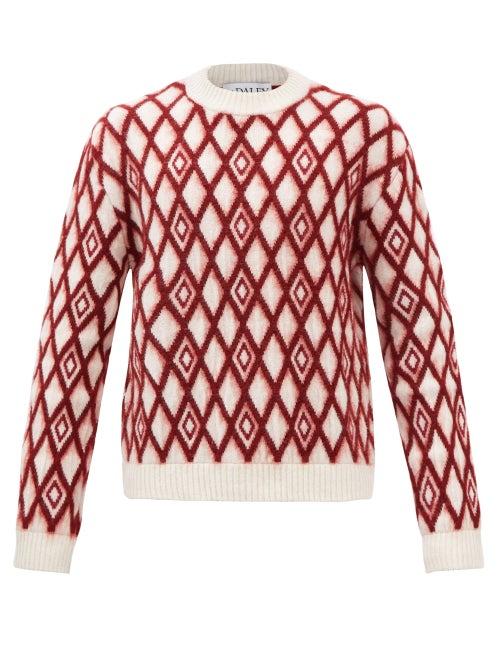 S.s. Daley - Diamond-jacquard Sweater - Mens - White