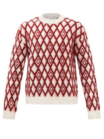 S.s. Daley - Diamond-jacquard Sweater - Mens - White