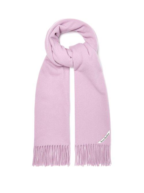 Matchesfashion.com Acne Studios - Canada Fringed Wool Scarf - Mens - Purple