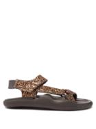 Ladies Shoes Christopher Kane - Glittered Moulded-sole Leather Sandals - Womens - Brown