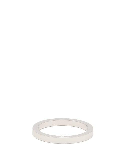 Matchesfashion.com Le Gramme - 5g Diamond & 18kt White-gold Ring - Mens - Silver