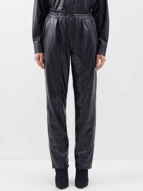 Isabel Marant Toile - Brina Faux-leather Trousers - Womens - Black