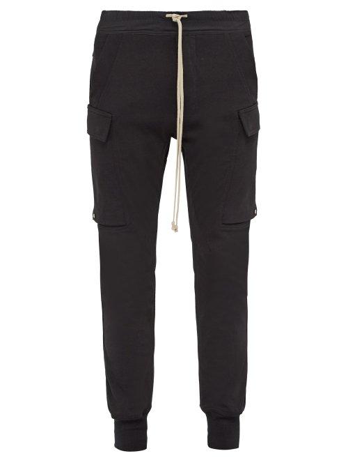 Matchesfashion.com Rick Owens - Babel Cotton Cargo Track Pants - Mens - Black