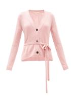 Matchesfashion.com Brock Collection - Belted Cashmere Cardigan - Womens - Light Pink
