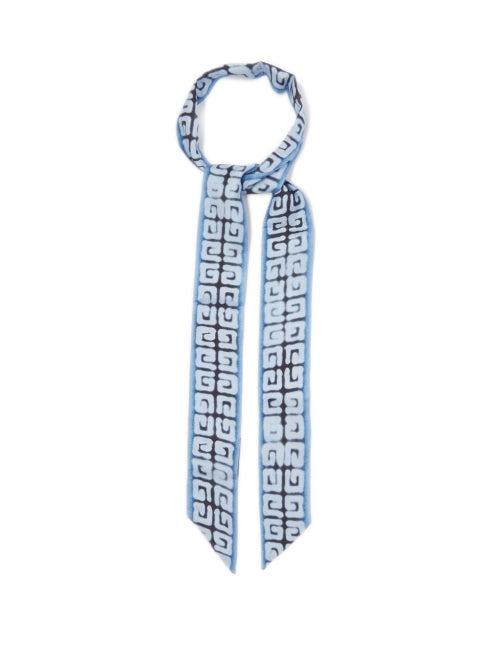 Givenchy - X Chito 4g-print Silk Scarf - Womens - Blue