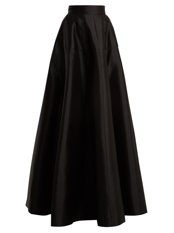 Amanda Wakeley Atelier Wool-blend Satin Maxi Skirt