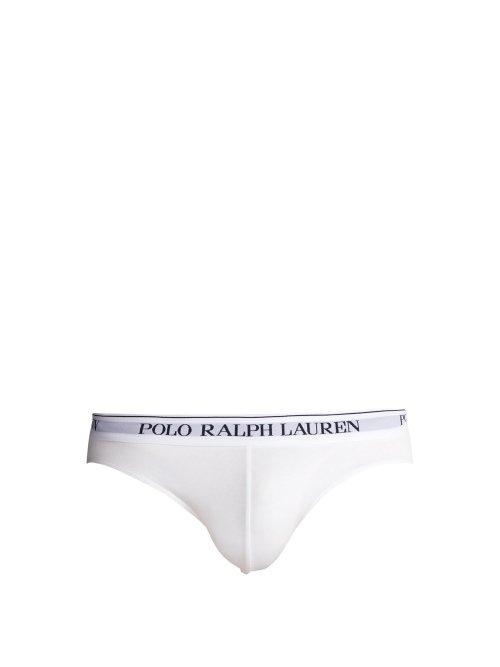 Matchesfashion.com Polo Ralph Lauren - Set Of 3 Logo Embroidered Briefs - Mens - White