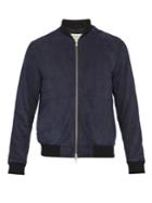 Oliver Spencer Contrast-edge Suede Bomber Jacket