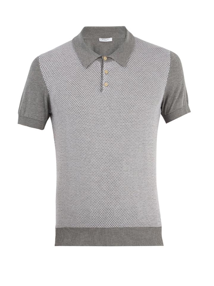 Boglioli Short-sleeve Knit Polo Shirt
