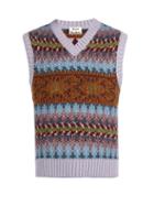 Matchesfashion.com Acne Studios - Fair Isle Knit Sleeveless Sweater - Mens - Purple